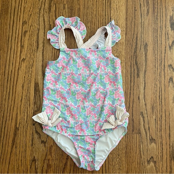 Classic Whimsy Kids Ruffle Swim One Piece Set - Picture 4 of 5